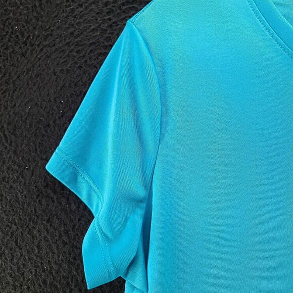 Danskin Now Womens T-Shirt Blue Size Large 100% Polyester Short Sleeve Pullover - Picture 8 of 12